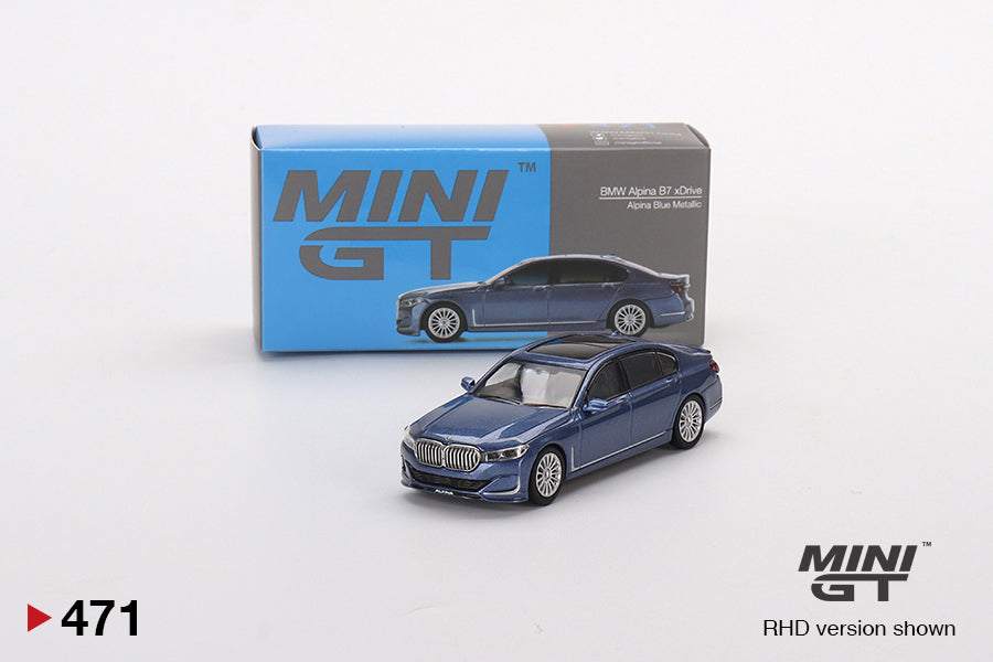 MINI GT 1:64 BMW Alpina B7 xDrive Alpina Blue Metallic MGT00471