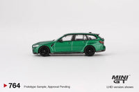 Thumbnail for PRE-ORDER Mini GT 1:64 BMW M3 Competition Touring Isle of Man Green Metallic MGT00764-R