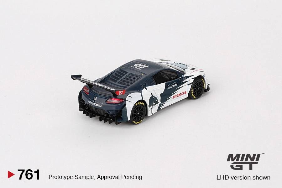 PRE-ORDER Mini GT 1:64 Honda NSX GT3 EVO AlphaTauri Yuki Tsunoda 2023 Red Bull Formula Nurburgring MGT00761-L