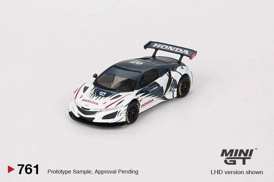 PRE-ORDER Mini GT 1:64 Honda NSX GT3 EVO AlphaTauri Yuki Tsunoda 2023 Red Bull Formula Nurburgring MGT00761-L