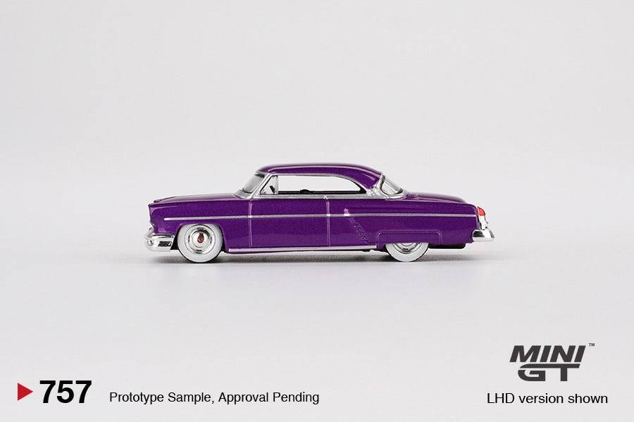 PRE-ORDER Mini GT 1:64 Lincoln Capri 1954 Hot Rod Purple Metallic MGT00757-L