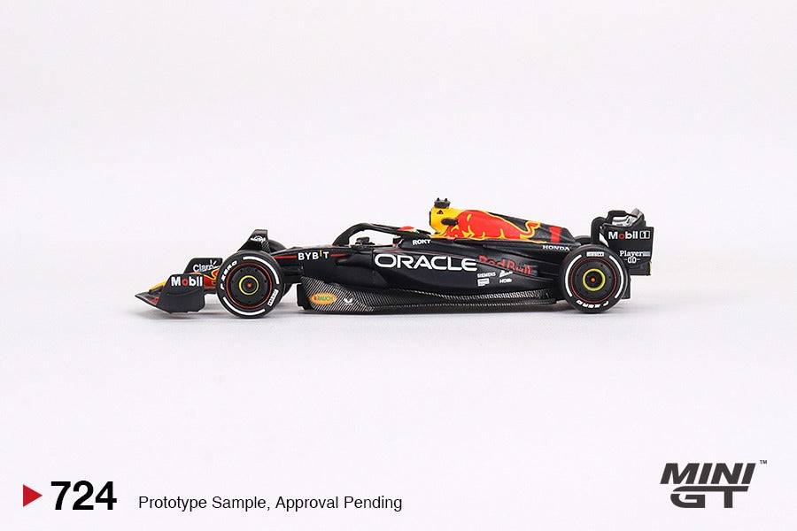 PRE-ORDER Mini GT 1:64 Oracle Red Bull Racing RB19 #1 Max Verstappen 2023 F1 2023 Bahrain GP Winner MGT00724-L