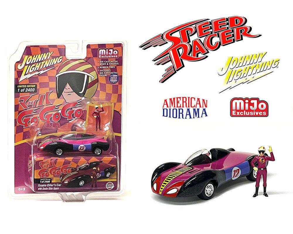 Johnny Lightning 1:64 MiJo Exclusives Speed Racer 4 Assortment with American Diorama Figures