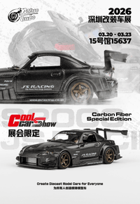 Thumbnail for 1:64 Honda S2000 Rocket Bunny Black Carbon Diecast – Magnetic Spoiler, Openable Hood PRE-ORDER
