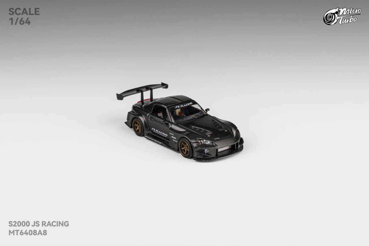 1:64 Honda S2000 Rocket Bunny Black Carbon Diecast – Magnetic Spoiler, Openable Hood PRE-ORDER