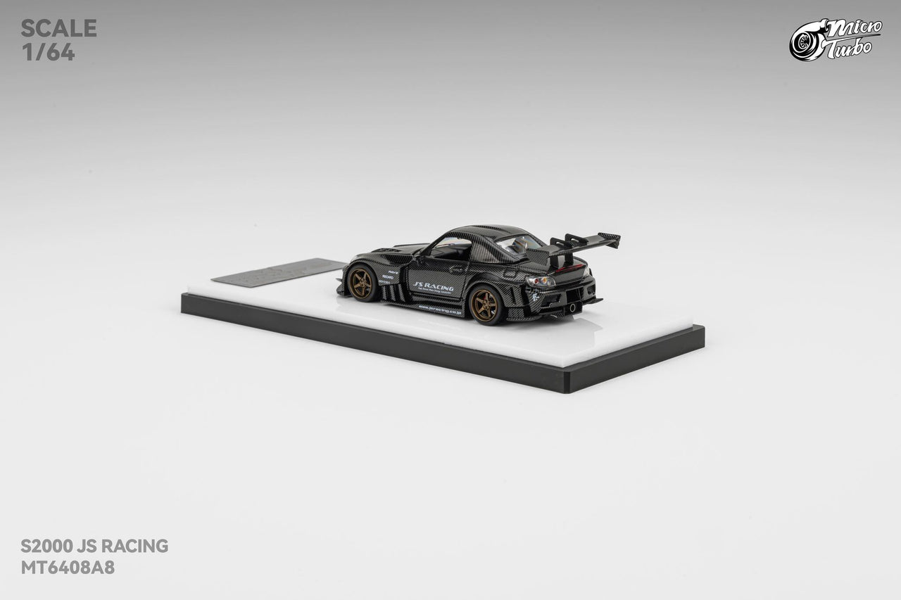 1:64 Honda S2000 Rocket Bunny Black Carbon Diecast – Magnetic Spoiler, Openable Hood PRE-ORDER