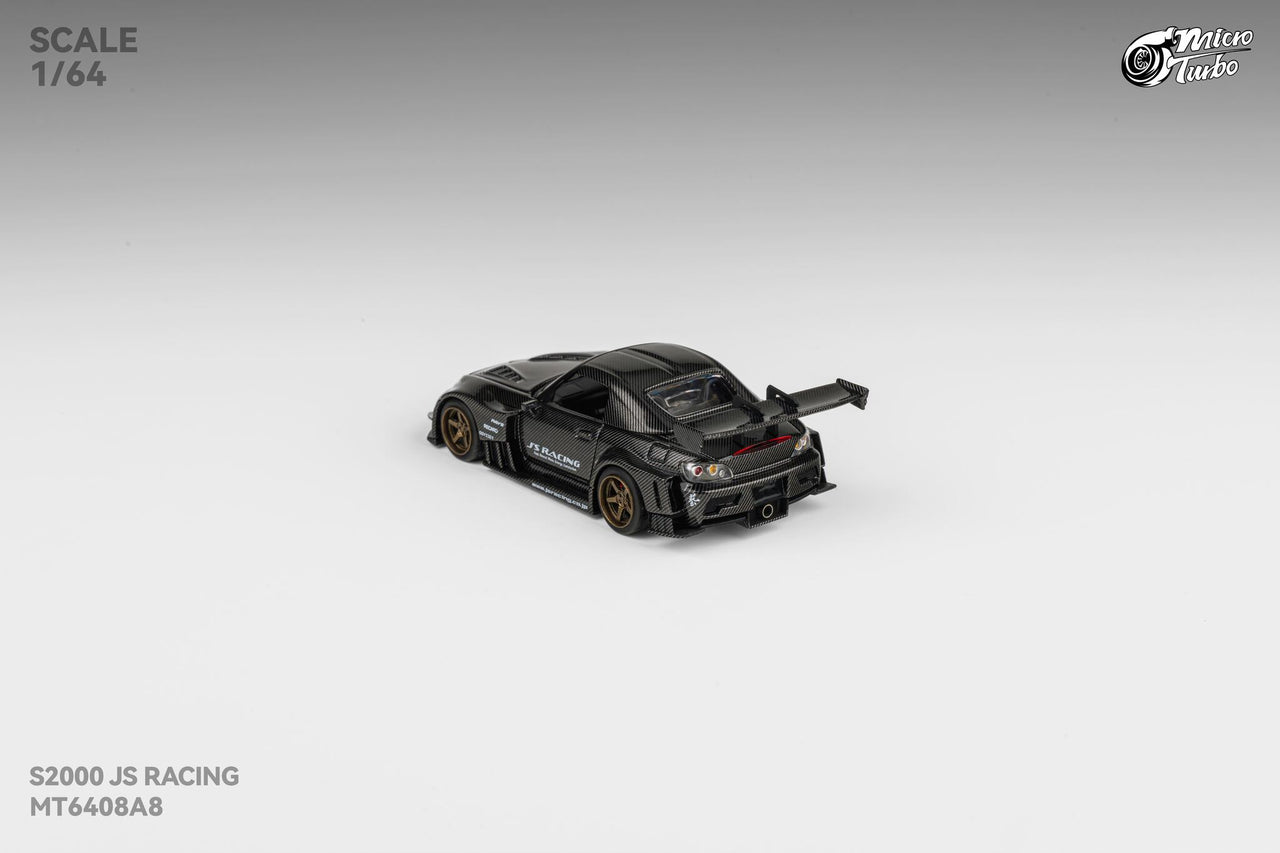 1:64 Honda S2000 Rocket Bunny Black Carbon Diecast – Magnetic Spoiler, Openable Hood PRE-ORDER