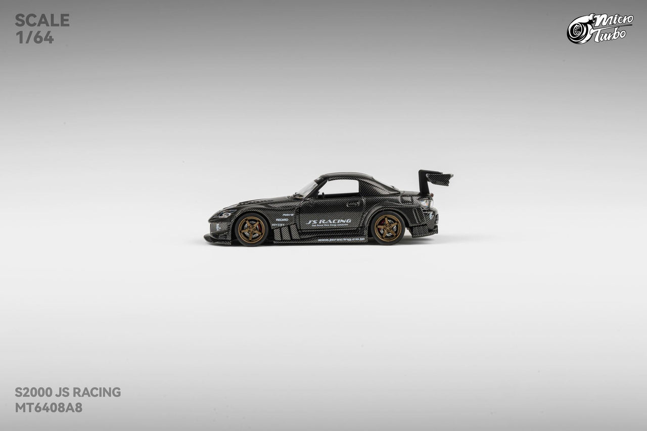1:64 Honda S2000 Rocket Bunny Black Carbon Diecast – Magnetic Spoiler, Openable Hood PRE-ORDER