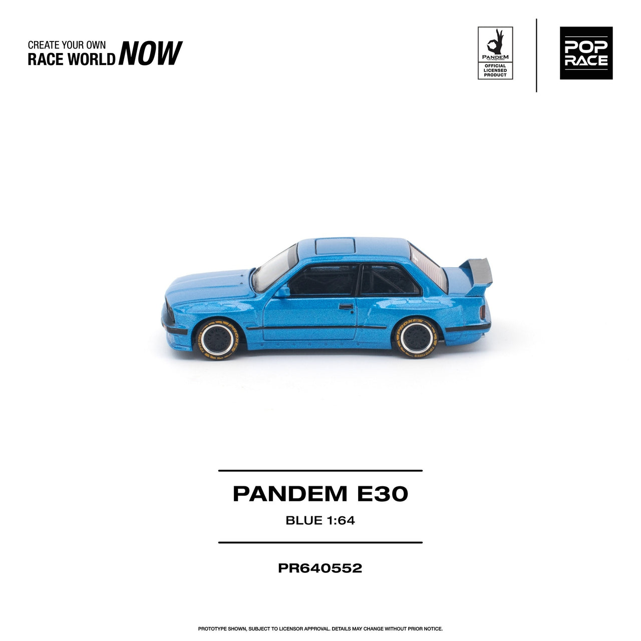 (PRE-ORDER) Pop Race 1:64 BMW PANDEM E30 Blue