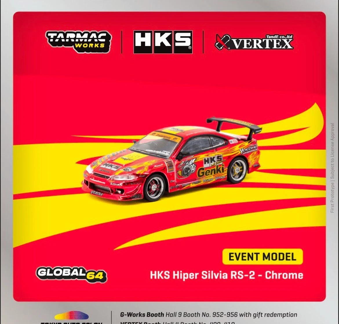 PRE-ORDER Tarmac Works 1:64 Nissan S15 Hiper Silvia RS Red Chrome Special Edition