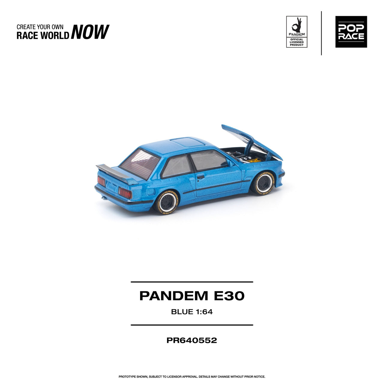 (PRE-ORDER) Pop Race 1:64 BMW PANDEM E30 Blue