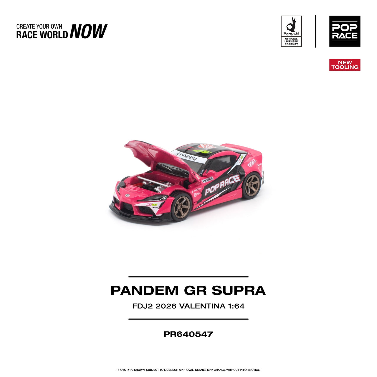 (PRE-ORDER) Pop Race 1:64 GR SUPRA FDJ2 VALENTINA PIAZ NEW TOOLING