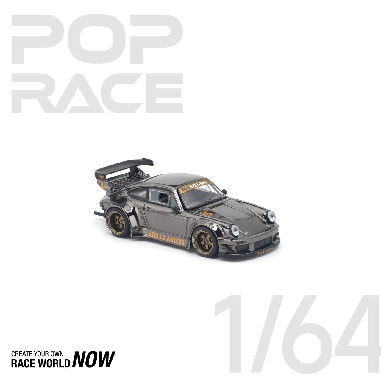(PRE-ORDER) Pop Race 1:64 RWB 930 GUN METAL
