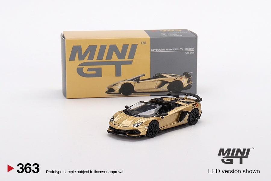 MINI GT 1:64 Lamborghini Aventador SVJ Roadster Oro Elios