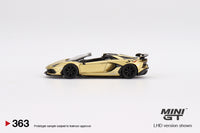 Thumbnail for MINI GT 1:64 Lamborghini Aventador SVJ Roadster Oro Elios