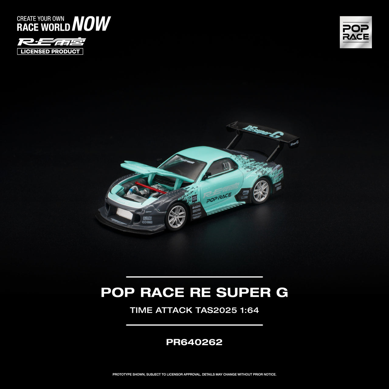 (PRE-ORDER) Pop Race 1:64 Porsche RE SUPER G TIME ATTACK TAS 2025
