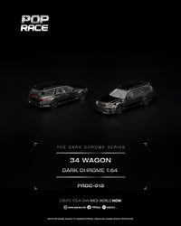 Thumbnail for (PRE-ORDER) Pop Race 1:64 Nissan R34 WAGON DARK CHROME
