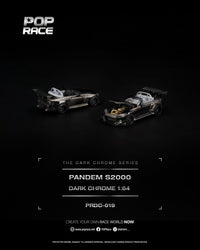 Thumbnail for (PRE-ORDER) Pop Race 1:64 Honda PANDEM S2000 DARK CHROME
