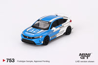 Thumbnail for (PRE-ORDER) MINI GT 1:64 Honda Civic Type R #3 2023 Pace Car Blue MGT00753-L