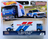 Thumbnail for Hot Wheels Premium 1:64 Team Transport 71 Datsun 510 Fleet Flyer
