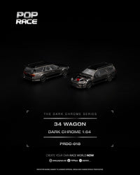 Thumbnail for (PRE-ORDER) Pop Race 1:64 Nissan R34 WAGON DARK CHROME