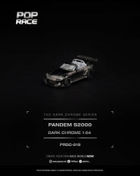Thumbnail for (PRE-ORDER) Pop Race 1:64 Honda PANDEM S2000 DARK CHROME