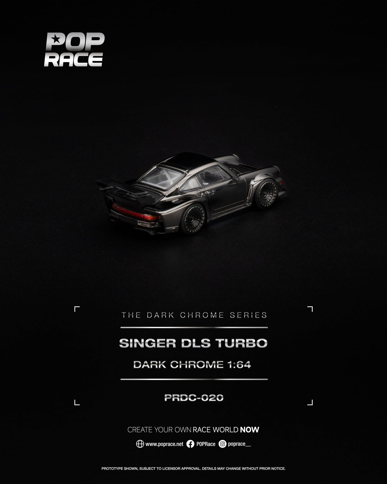 (PRE-ORDER) Pop Race 1:64 Porsche SINGER DLS TURBO