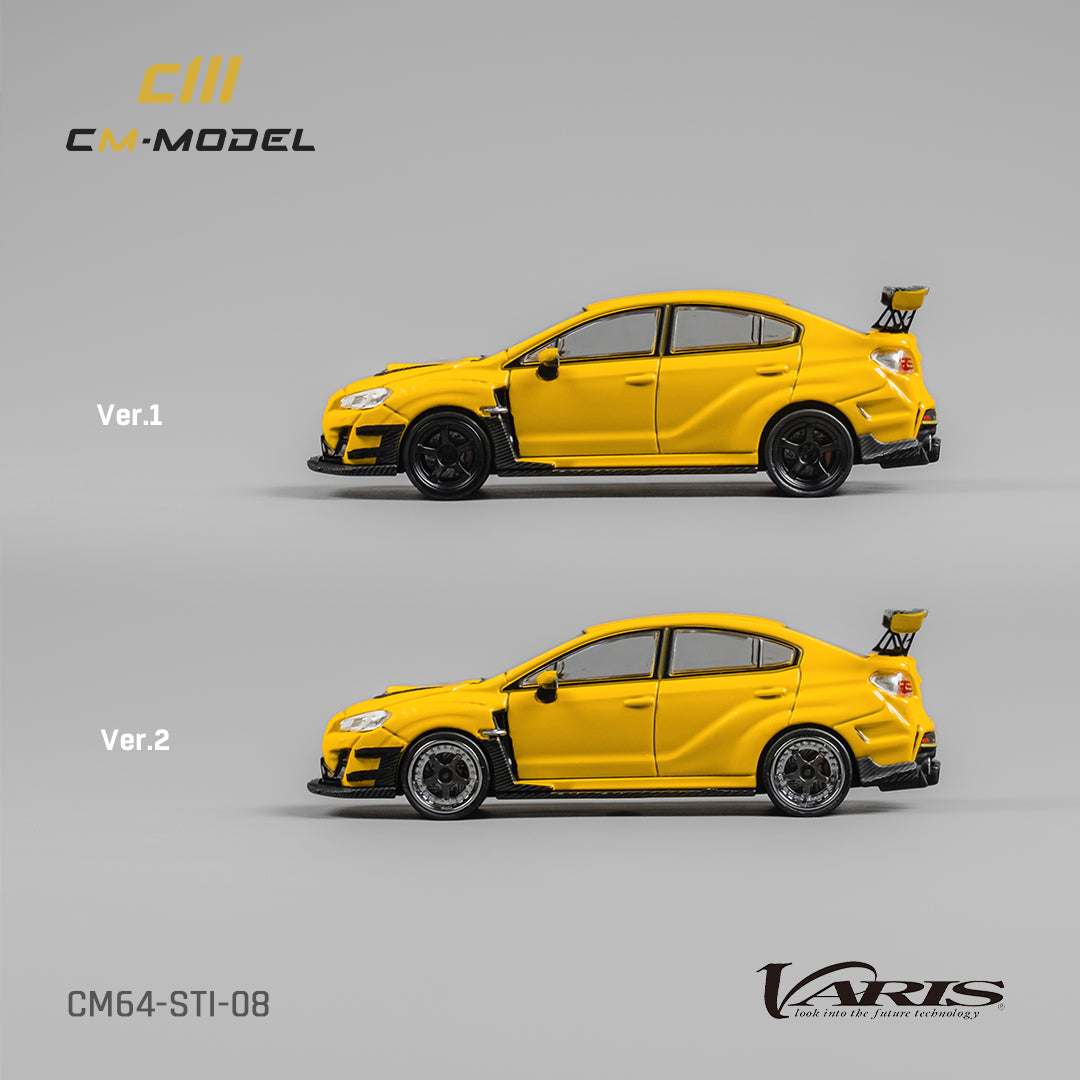 PRE-ORDER CM-Model 1:64 Subaru STI Varis Widebody 1.0 Yellow