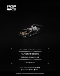 Thumbnail for (PRE-ORDER) Pop Race 1:64 Honda PANDEM S2000 DARK CHROME