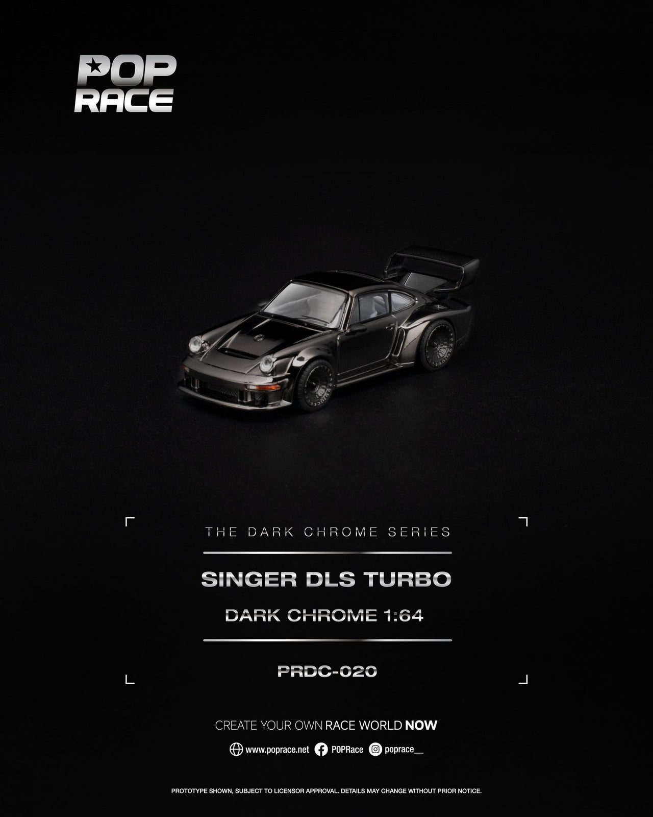(PRE-ORDER) Pop Race 1:64 Porsche SINGER DLS TURBO