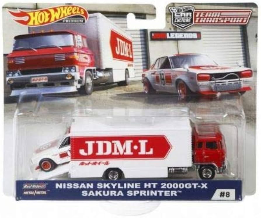 Hot Wheels Premium 1:64 Team Transport Nissan Skyline 2000GT-X Sakura Sprinter