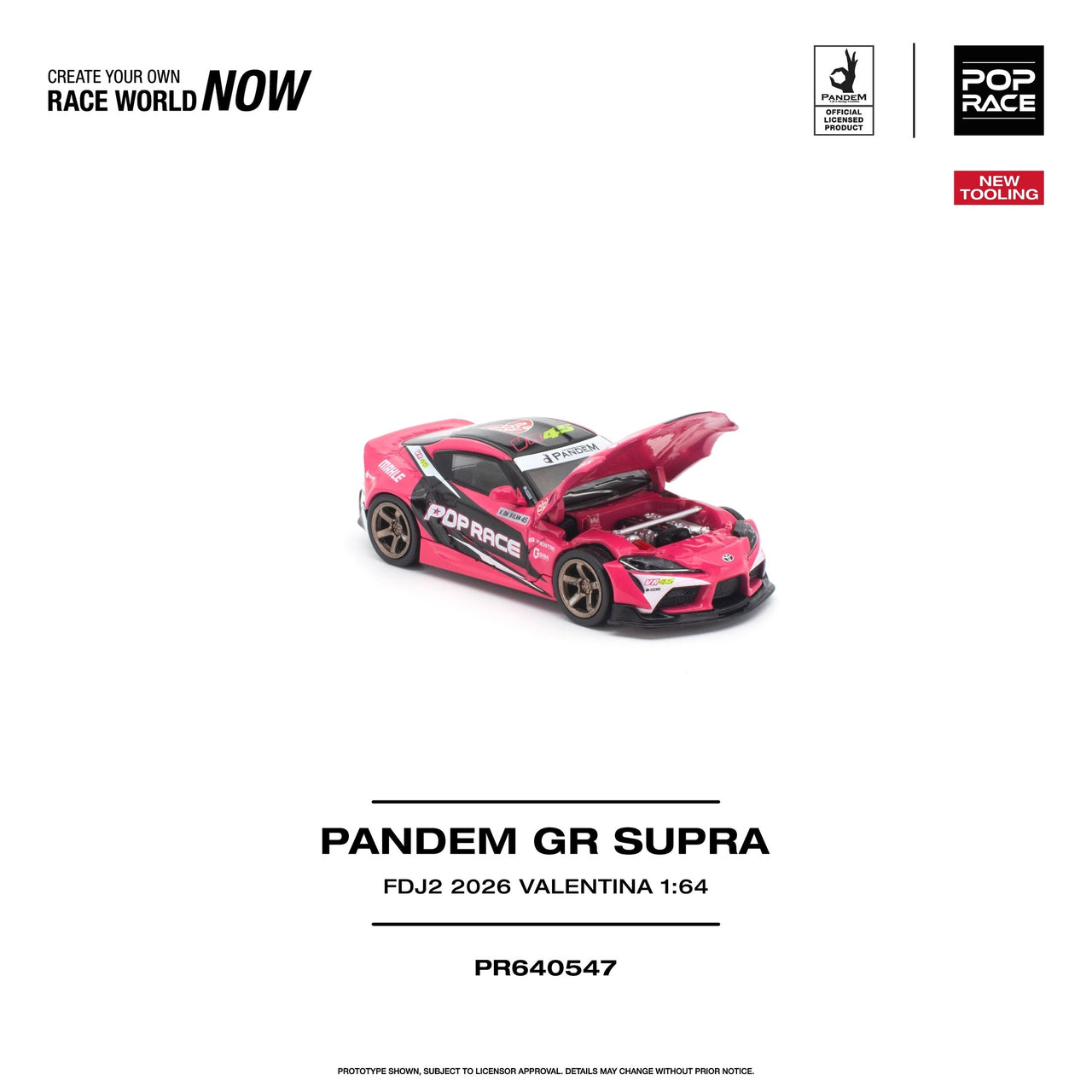 (PRE-ORDER) Pop Race 1:64 GR SUPRA FDJ2 VALENTINA PIAZ NEW TOOLING