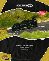 Thumbnail for (PRE-ORDER) Tarmac Works x Minichamps 1:64 Porsche GT3RS MR Special Edition Black