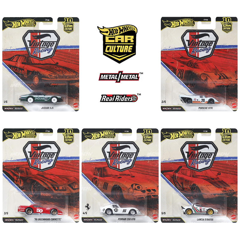 Hot Wheels 1:64 Premium 1:64 Car Culture 2026 VINTAGE RACING Complete Set 1-5