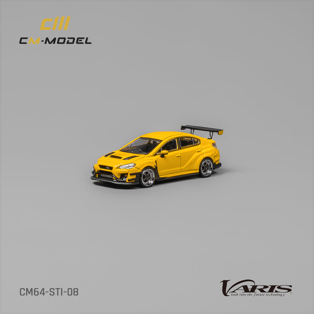 (PRE-ORDER) CM-Model 1:64 Subaru STI Varis Widebody 1.0 Yellow