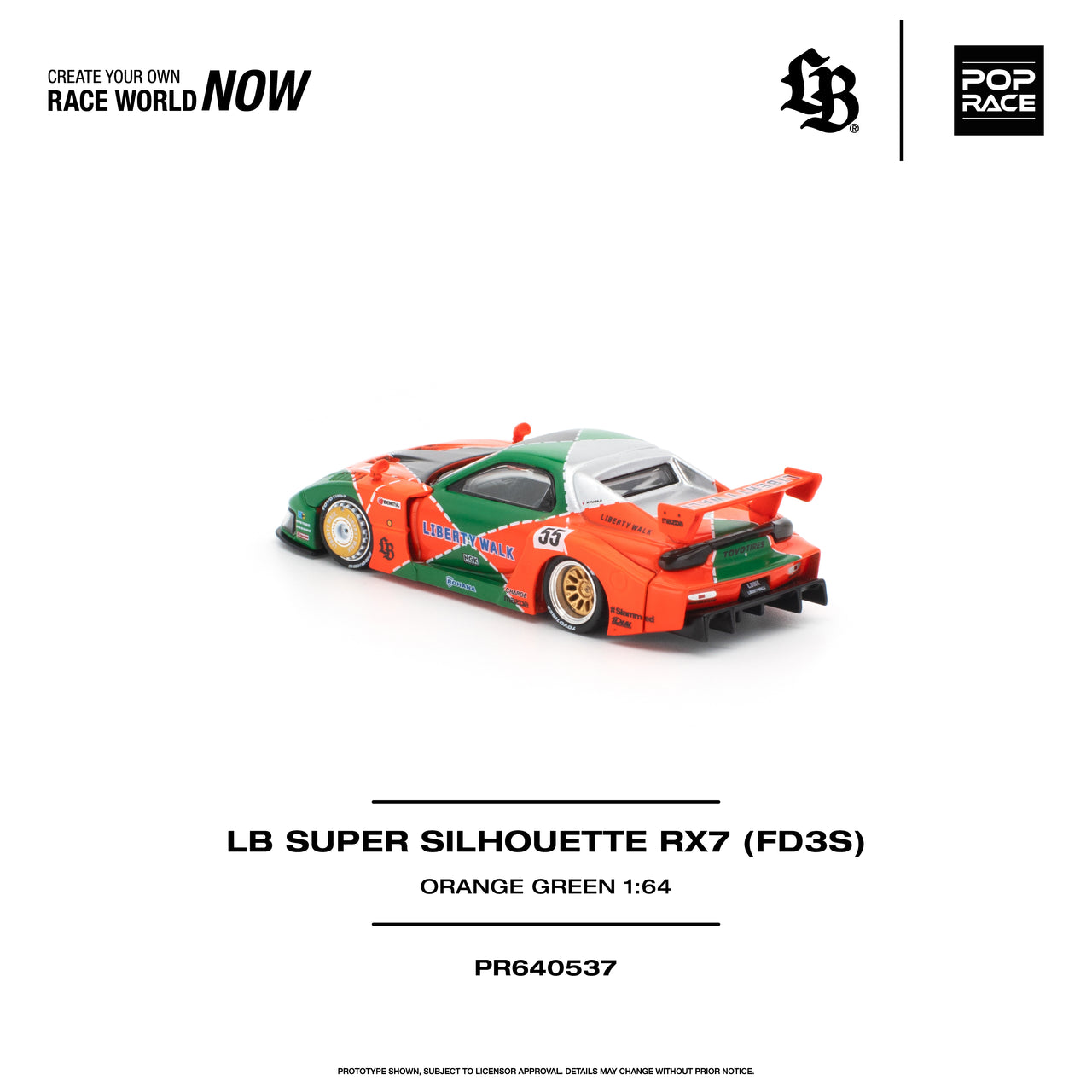 (PRE-ORDER) Pop Race 1:64 Mazda LB SUPER SILHOUETTE RX7 (FD3S)
