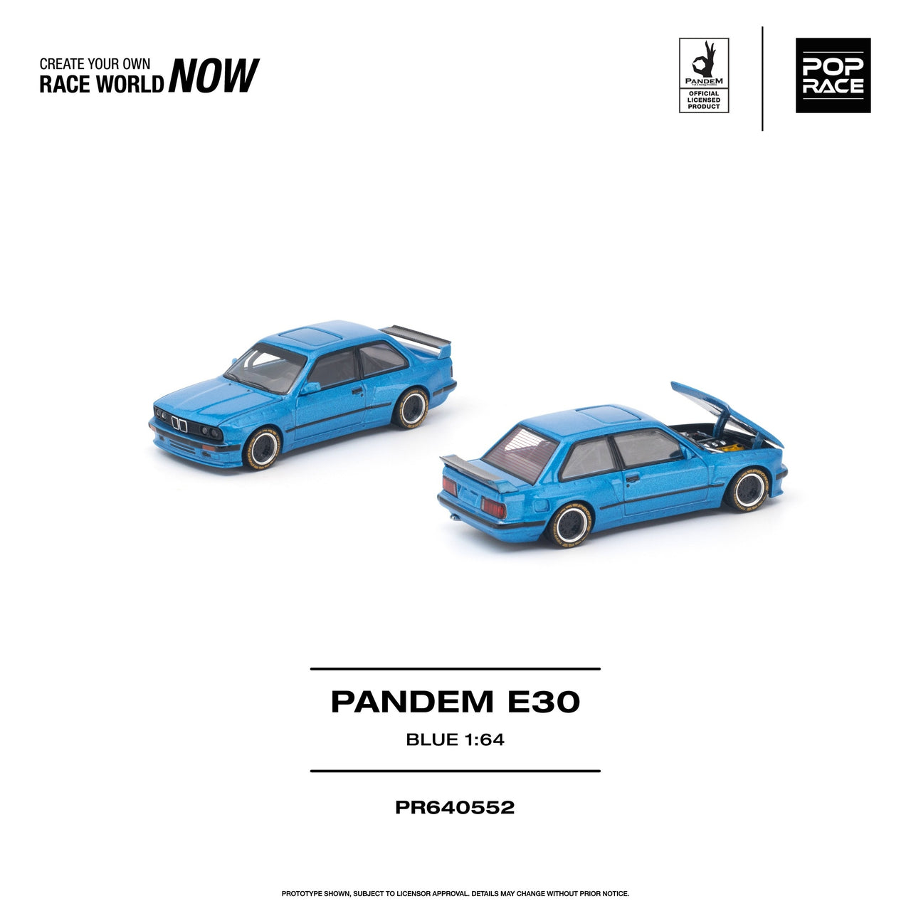 (PRE-ORDER) Pop Race 1:64 BMW PANDEM E30 Blue