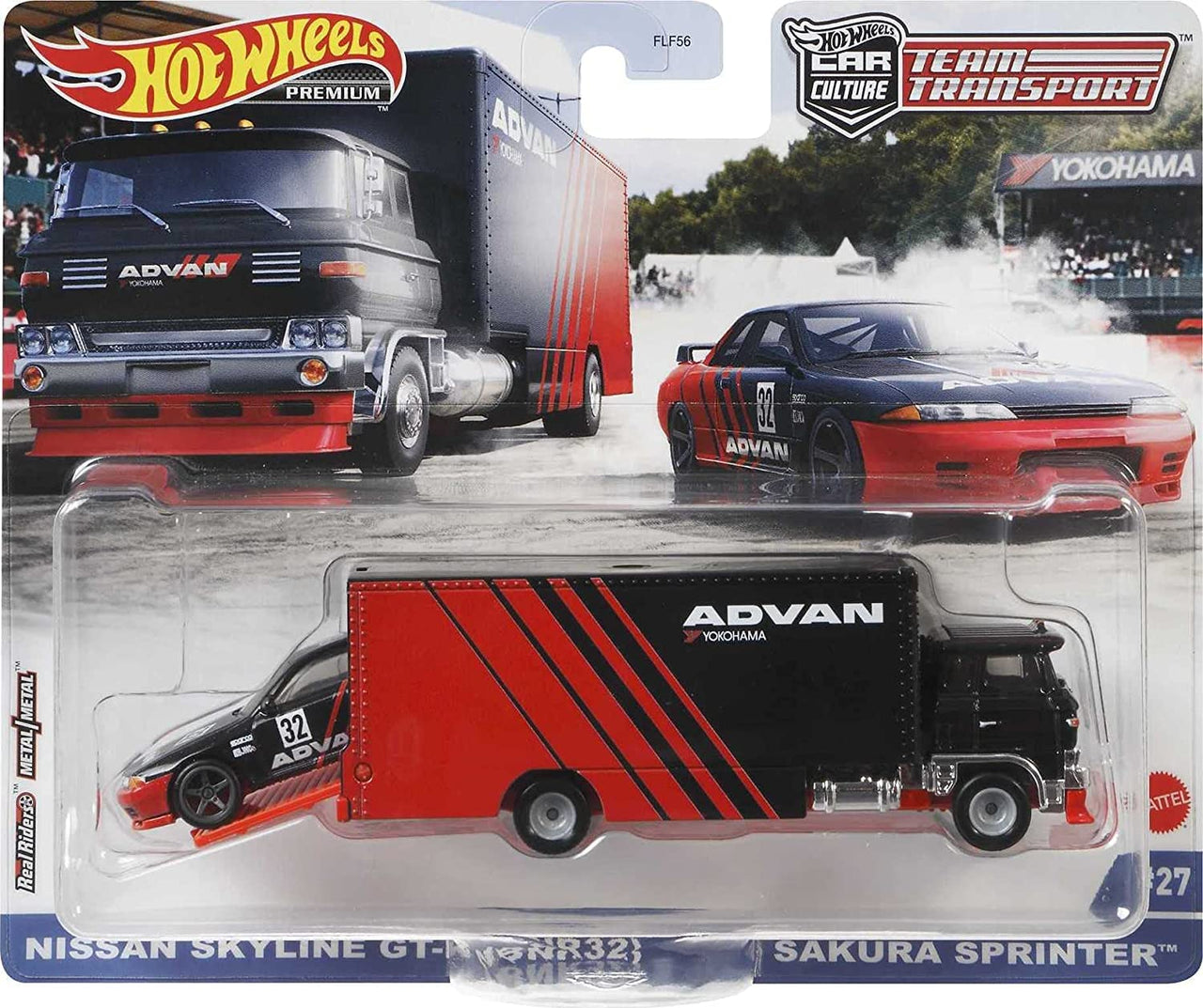 Hot Wheels Premium 1:64 Team Transport Nissan Skyline GT-R BNR32 Advan