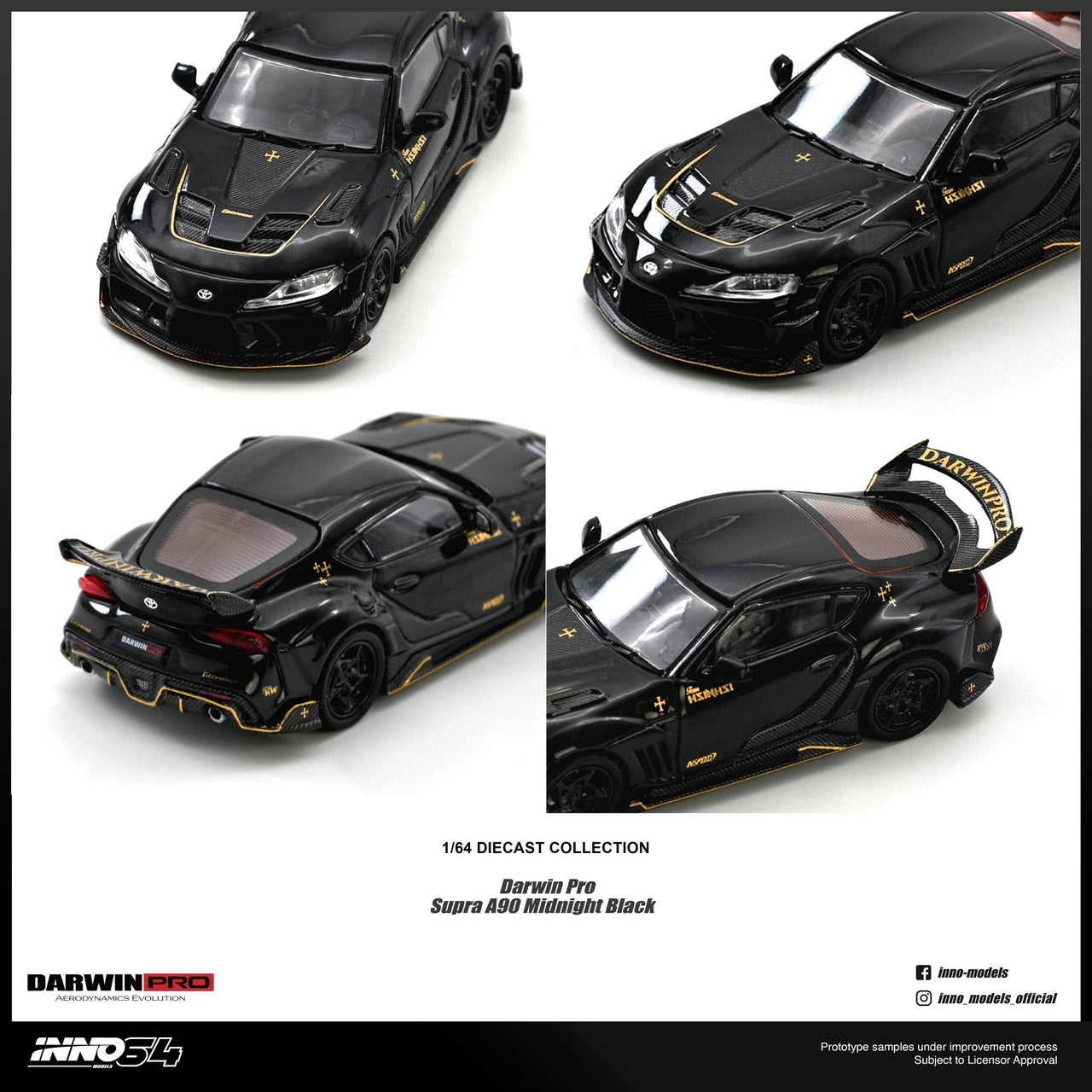 (PRE-ORDER) INNO64 1:64 DARWIN PRO Supra A90 Gloss Black