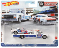 Thumbnail for Hot Wheels Premium 1:64 Team Transport 72 Plymouth Cuda Retro Rig