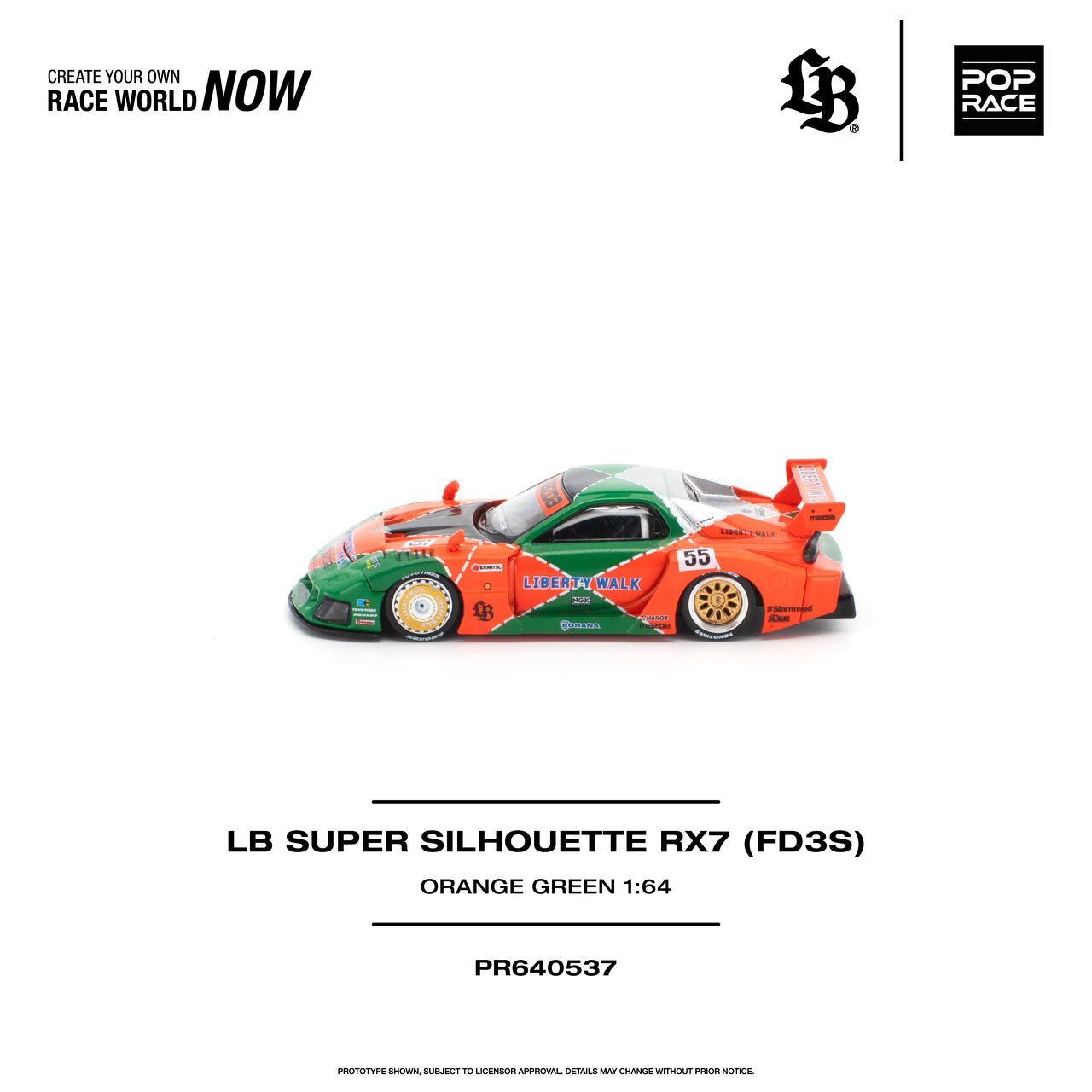 (PRE-ORDER) Pop Race 1:64 Mazda LB SUPER SILHOUETTE RX7 (FD3S)