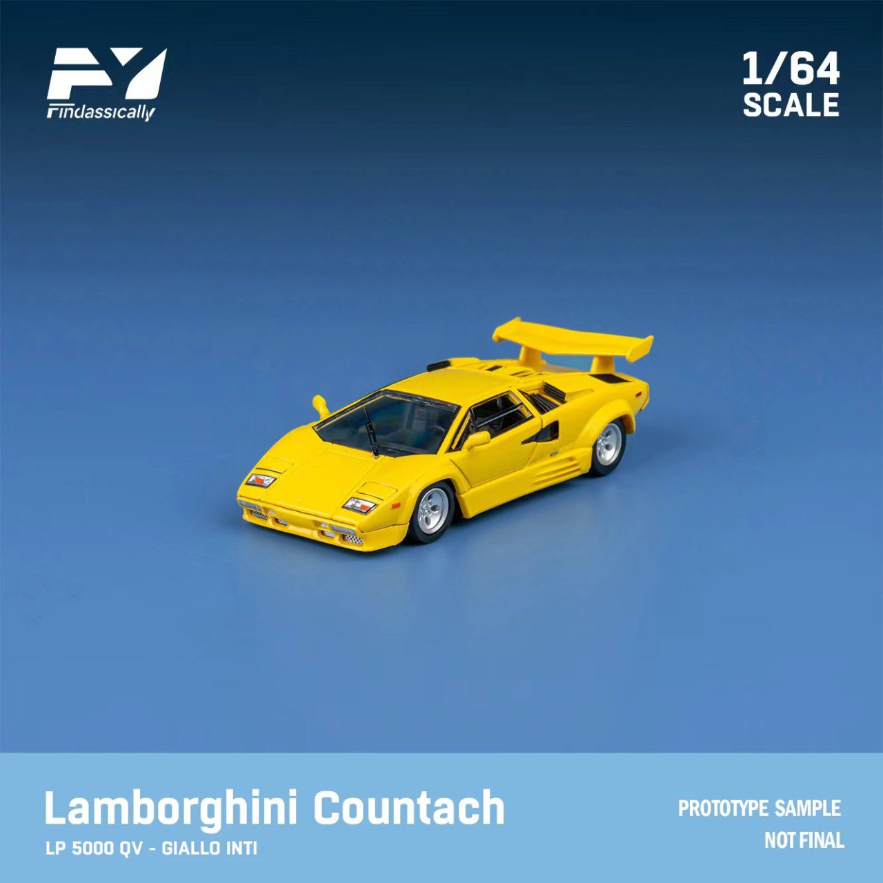 Finclassically 1:64 Lamborghini Countach Yellow