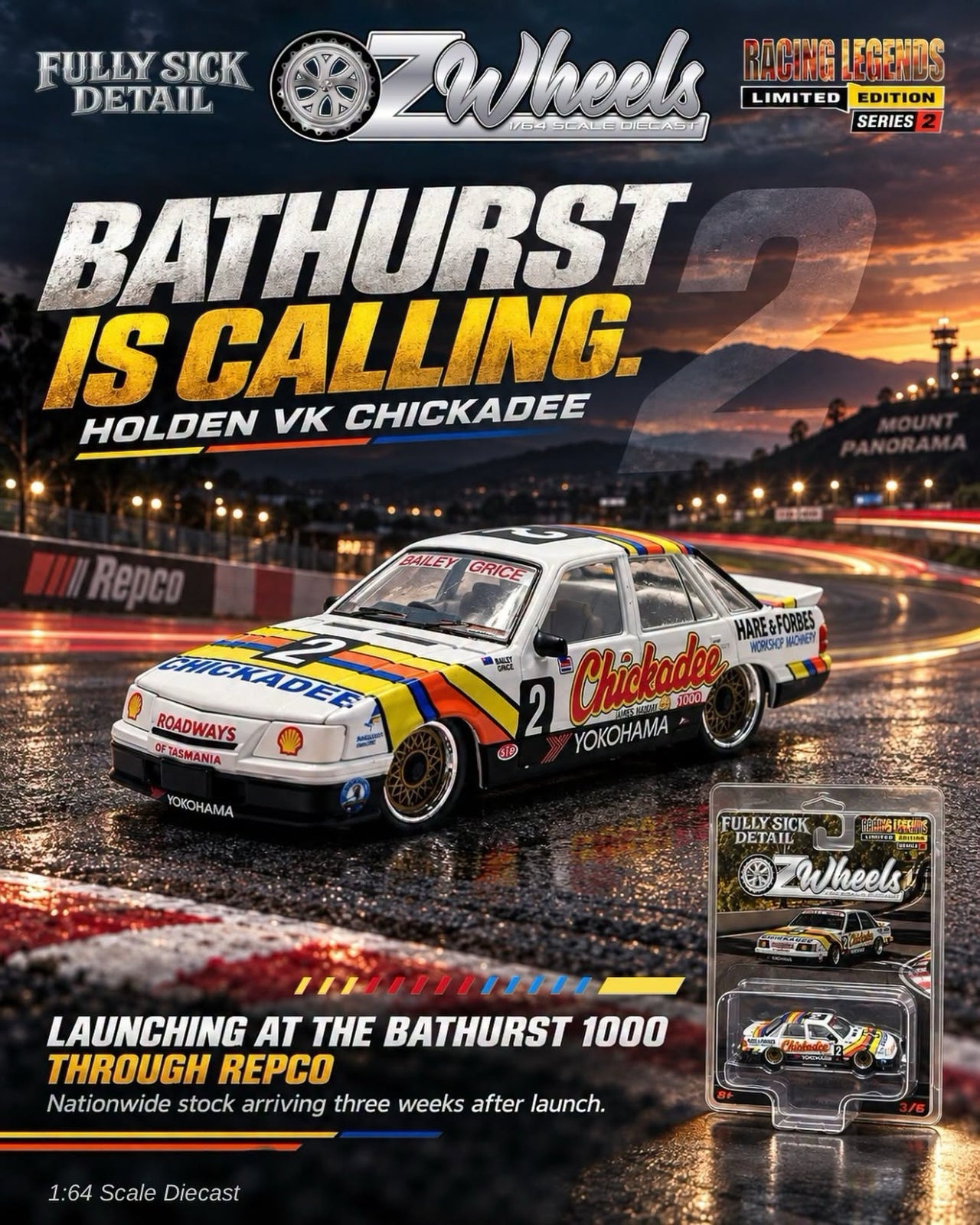 (PRE-ORDER) Oz Wheels 1:64 Fully Sick Detail Racing Legends Series 2