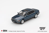 Thumbnail for (PRE-ORDER) Mini GT 1:64 BMW 750IL Sorrento Blue Metallic MGT00894-R