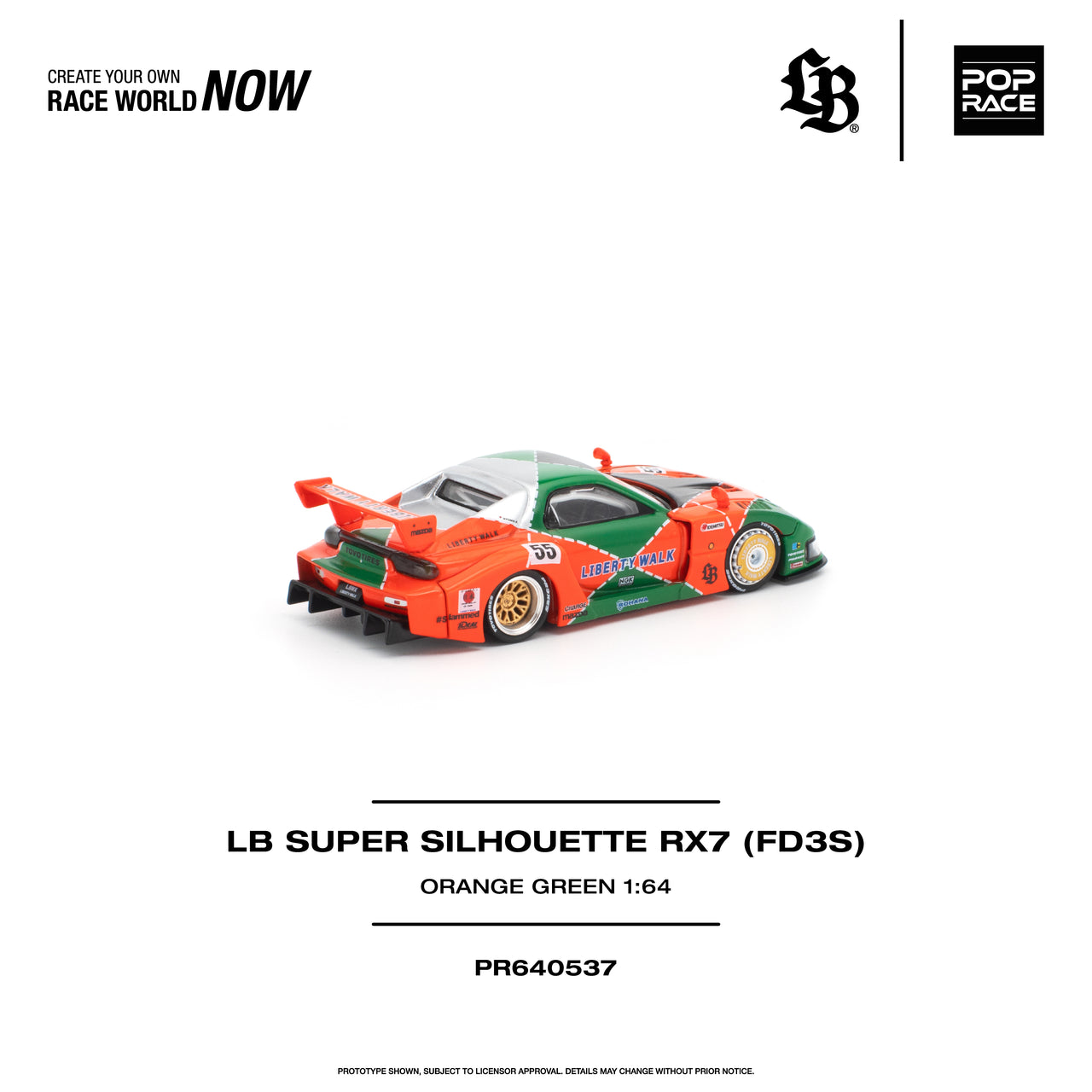 (PRE-ORDER) Pop Race 1:64 Mazda LB SUPER SILHOUETTE RX7 (FD3S)