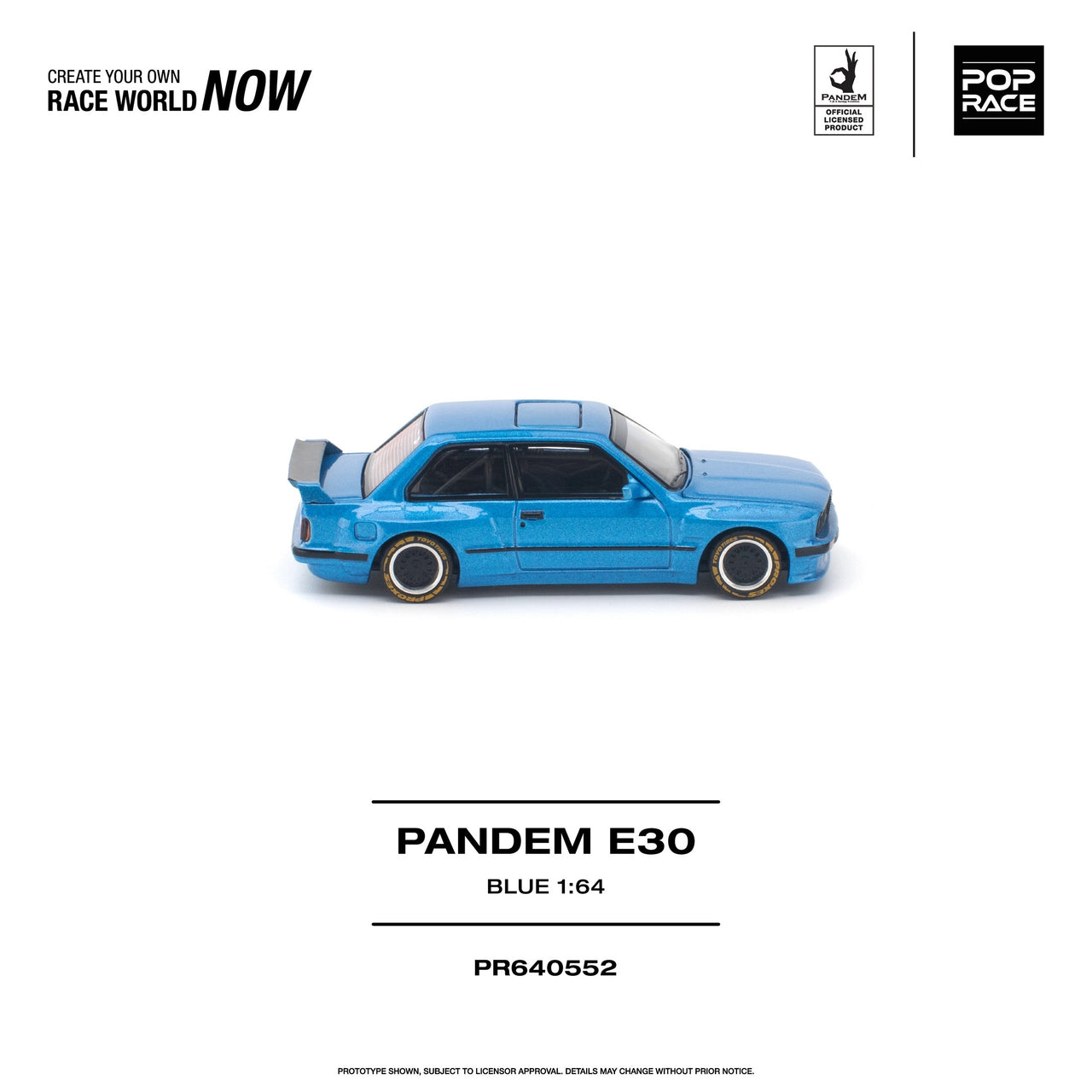 (PRE-ORDER) Pop Race 1:64 BMW PANDEM E30 Blue