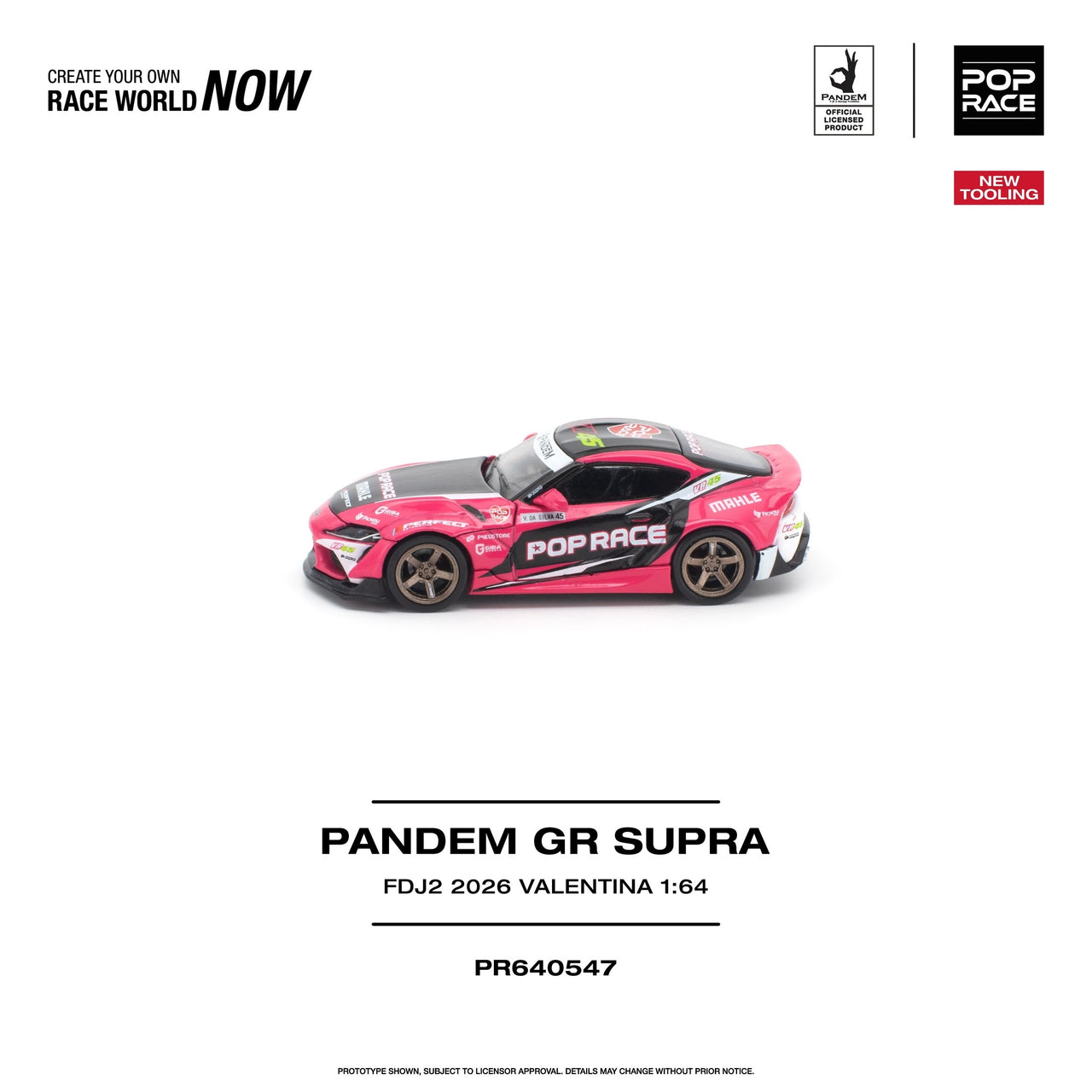(PRE-ORDER) Pop Race 1:64 GR SUPRA FDJ2 VALENTINA PIAZ NEW TOOLING