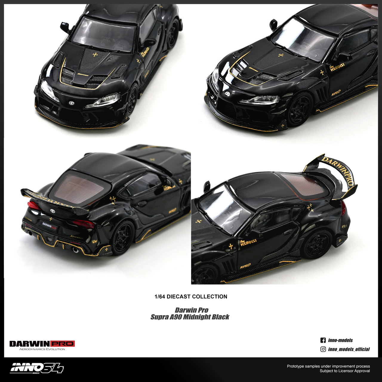 (PRE-ORDER) INNO64 1:64 DARWIN PRO Supra A90 Gloss Black