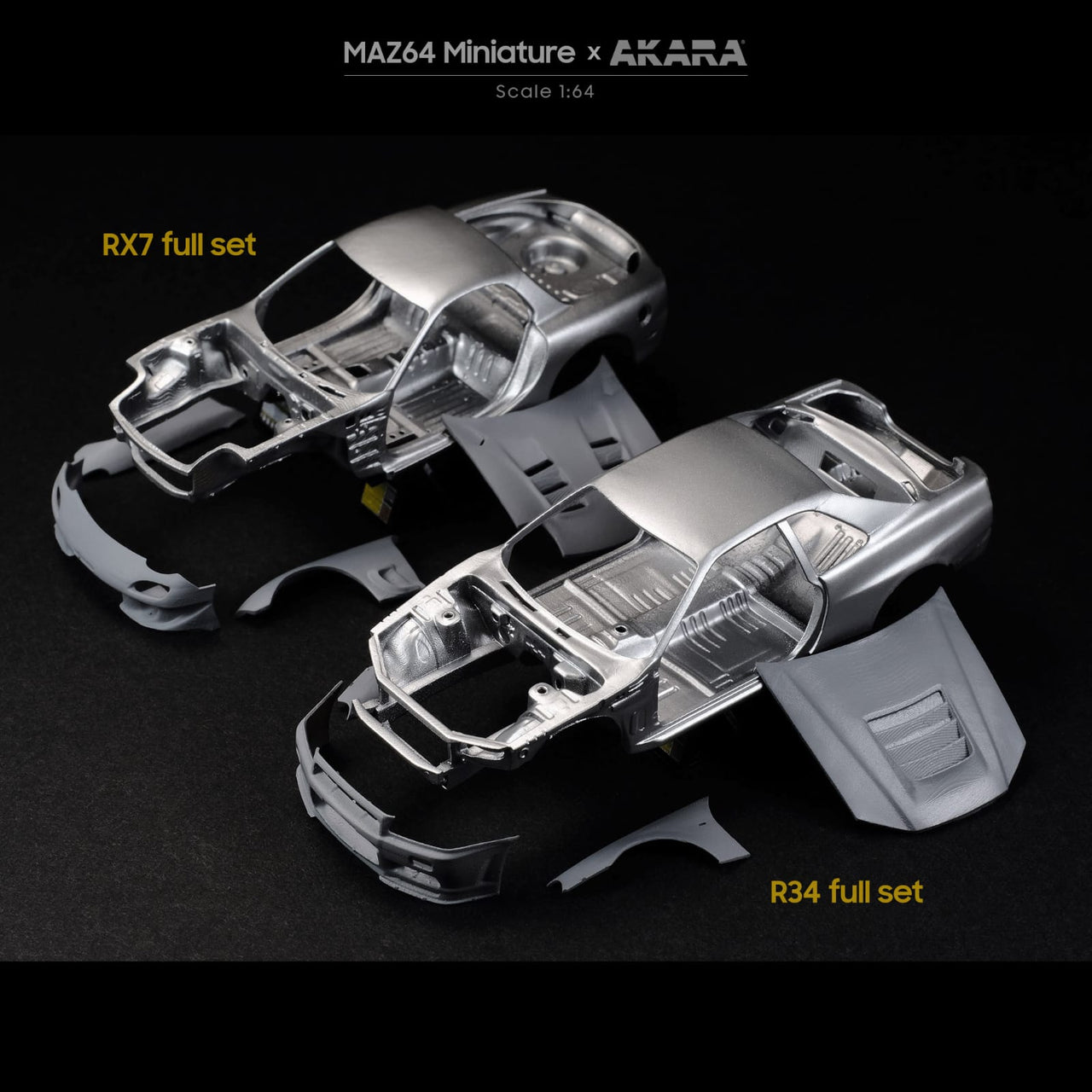 Akara x Maz64 Miniature 1:64 Chassis Set Diorama Workshop Accessory