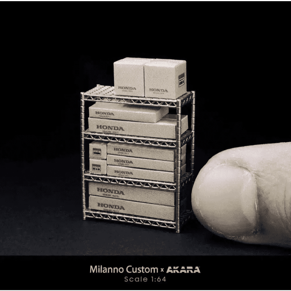 Akara x Milano 1:64 Model Boxes w/ Shelf Honda/Spoon